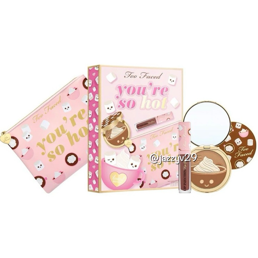 ☕️Too Faced You're So Hot Bronzer and Lip Gloss Set☕️